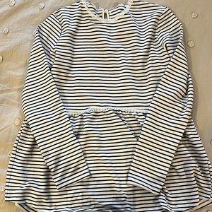 Striped babydoll top